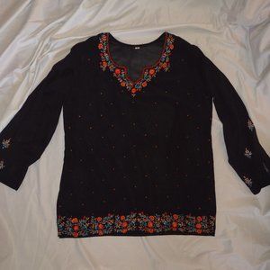 Embroidered top